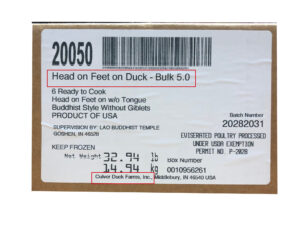 Duck Head On Feet On 6x5# (Buddhist)