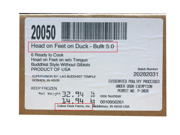 Duck Head On Feet On 6×5# (Buddhist)