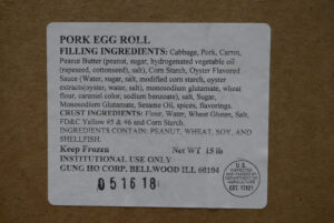 Eggroll - Pork Gung Ho 72PCS