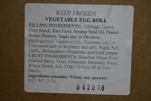 Eggroll – Vegetable Gung Ho 72PCS