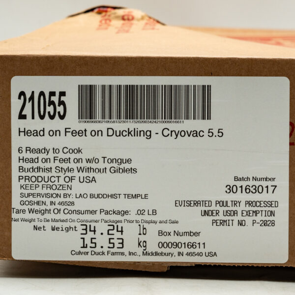 Duck Head On Feet On 6×5.5-6# (Cryovac)
