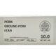 Ground Pork (Lean) 10#