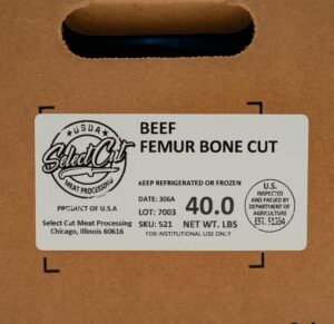 Beef Femur Bones (Cut 3") 40#